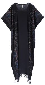 Black Flora Plus Size Kaftan Kimono Loungewear Maxi Long Dress 3X 4XS10014285_0_image_IJUST_WORKING