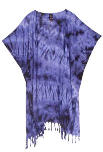 Dark blue HIPPIE Gypsy Tie Dye Kimono Cardigan Shawl Wrap Swimsuit Cover Up Jacket One Size