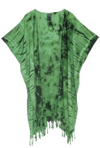 Green HIPPIE Gypsy Tie Dye Kimono Cardigan Shawl Wrap Swimsuit Cover Up Jacket One Size