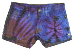 Tie Dye Mid Rise Denim Shorts