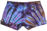 Tie Dye Mid Rise Denim Shorts