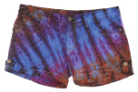 Tie Dye Mid Rise Denim Shorts