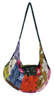 Patchwork Cotton Backpack Tote Bag with Zip