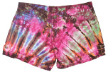 Tie Dye Mid Rise Denim Shorts