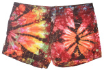 Tie Dye Mid Rise Denim Shorts