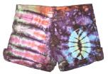 Tie Dye Mid Rise Denim Shorts