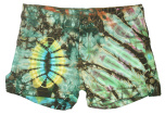 Tie Dye Mid Rise Denim Shorts