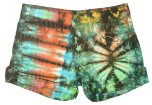 Tie Dye Mid Rise Denim Shorts