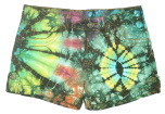 Tie Dye Mid Rise Denim Shorts