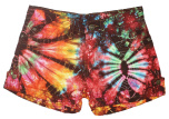 Tie Dye Mid Rise Denim Shorts