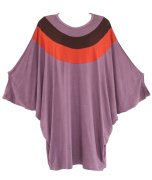 MAUVE, GRAYISH PURPLE Oversize Color Block Tunika