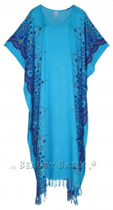 Blue Flora Plus Size Kaftan Kimono Loungewear Maxi Long Dress 3X 4XS10014289_0_image_IJUST_WORKING