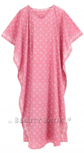 Pink Hand Blocked Batik Hippie Caftan Kaftan Loungewear Maxi Plus Size Long Dress 3X 4XS10014319_0_image_IJUST_WORKING