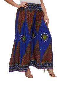 Dark blue Wide Leg Palazzo Pants Plus Size Hippie Bohemian Flora 1X 2XS20014211_0_image_IJUST_WORKING