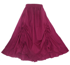 Purple plum Cotton Gypsy Long Maxi Victorian Renaissance Flare Skirt 1X 2X