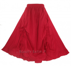 Red Cotton Gypsy Long Maxi Victorian Renaissance Flare Skirt 3XS30014802_0_image_IJUST_WORKING