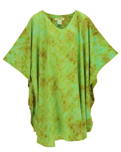 Olive HIPPIE Batik Kaftan Plus Size Tunic Blouse Short Sleeve Top 3X 4XS40014346_0_image_IJUST_WORKING