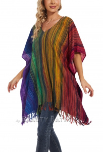 Multicoloured Stripe Caftan Tunic Top Blouse Plus Size 3X 4XS40014680-MU_0_image_IJUST_WORKING