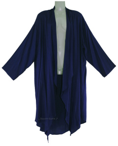 Navy blue Lagenlook Duster Plus Size Long Coverup Jacket 1X 2X