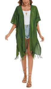 Green HIPPIE Gypsy Stripe Kimono Cardigan Shawl Wrap Swimsuit Cover Up Jacket One SizeS50014762_0_image_IJUST_WORKING