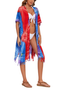 Multicoloured HIPPIE Gypsy Tie Dye Kimono Cardigan Shawl Wrap Swimsuit Cover Up Jacket One SizeS50014831_0_image_IJUST_WORKING