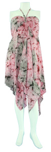 Hippie Tie Dye Uneven Hem Sun Dress M L XL