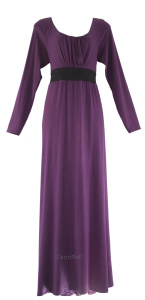 Ladies Long Sleeves Modern Muslimah Maxi Dress XS S