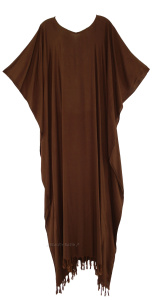 Brown Solid Caftan Kaftan Loungewear Maxi Plus Size Long Loose Dress 3X 4XS10013038_0_image_IJUST_WORKING