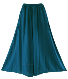 TEAL BLUE Women Palazzo Wide Leg Pants Trouser Plus Size 1X 2X 20 22