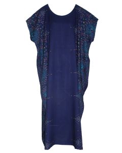 Dark blue Bohomein Flora Plus Size Kaftan Kimono Loungewear Maxi Long Dress XL 1X 2X